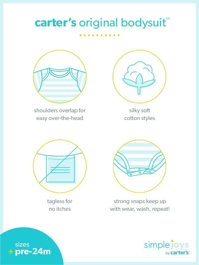 Simple Joys by Carter's Baby Girls' 6-Pack Sleeveless Bodysuit - Image 6