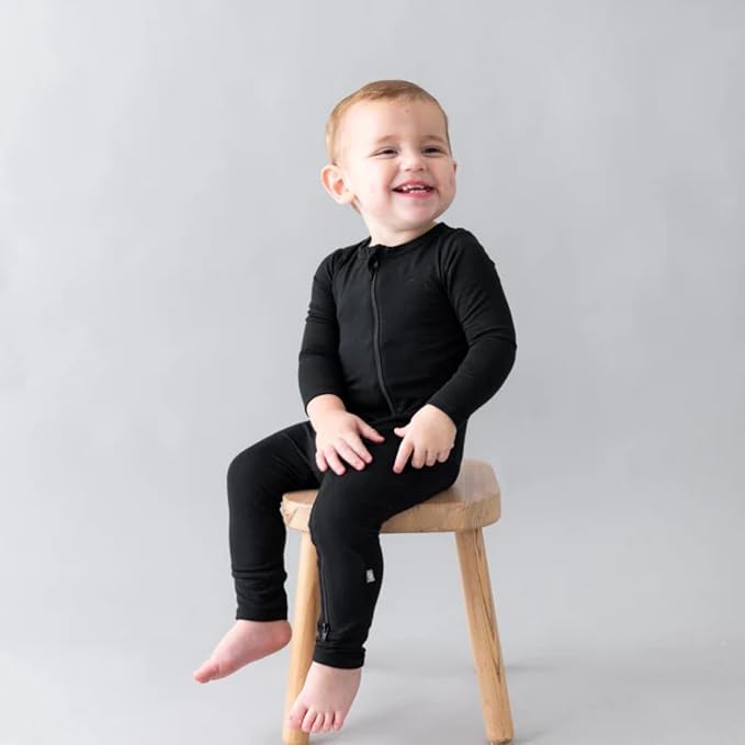 KYTE BABY Unisex Rayon Made From Bamboo Zippered Rompers 0-24 Months - Image 2