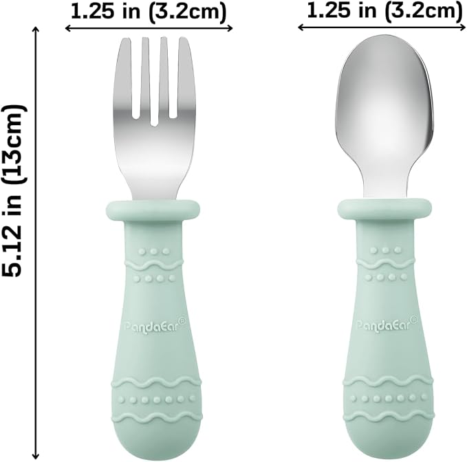 PandaEar Baby Feeding Set| 2 Pack Silicone Divided Suction Plate, 2 Set Toddler - Image 5