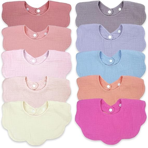 Baby Bibs Muslin Drool Teething Drooling Bibs by Mccotwe