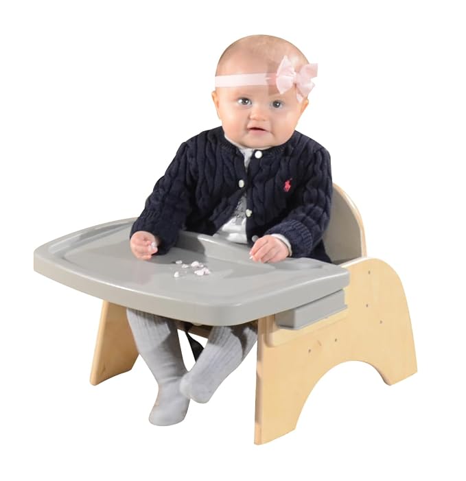 11'H Montessori Low Feeding Chair, Toddler Wooden Stackable Chair - Image 5