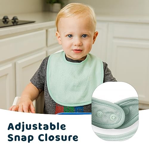 Tiny Twinkle 8 Pack Baby Bibs for Drooling and Teething – Waterproof & - Image 4