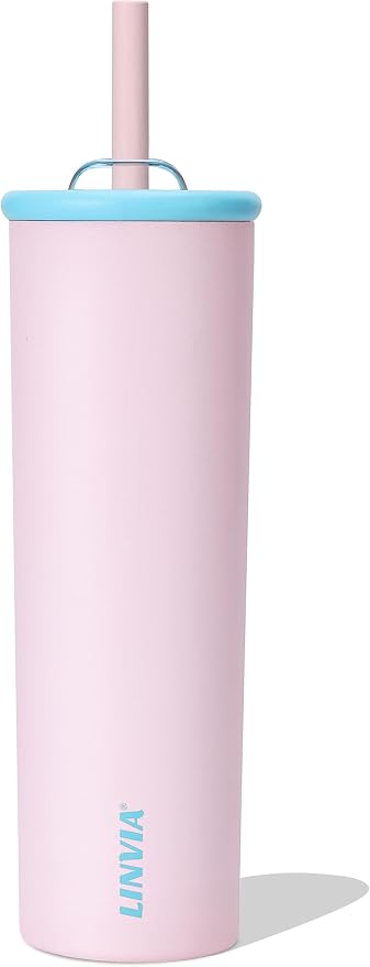 Candy Tumbler, 25 oz Kids Insulated Stainless Steel Water Bottle by LINVIA