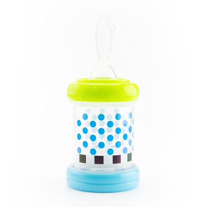 Sassy Baby Food Nurser – 4+ Months Set of 2- 4oz 100% Silicone Nipple and Spoon - Image 4