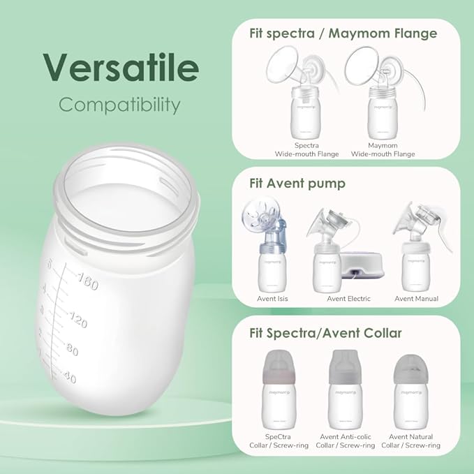 Maymom Wide Neck Breastmilk Collection n Storage Bottle 5.4 oz; Re-markable - Image 3
