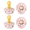 BIBS Boheme Pacifier 4-Pack. BPA Free Dummy Pacifier, Round Nipple. Natural by BIBS