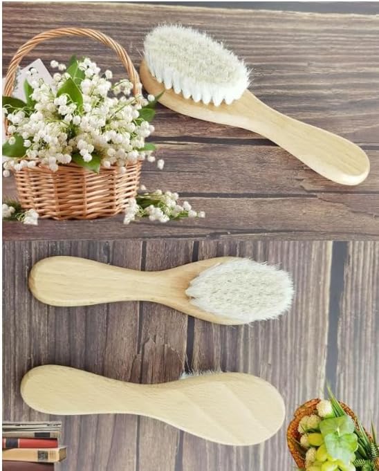 Baby Hair Brush, Wooden Baby Hair Brush - Image 5