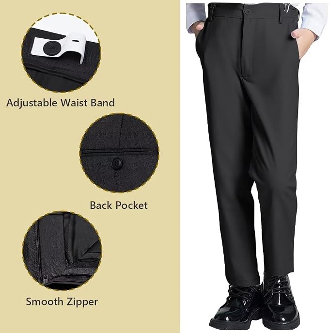 Boys Suit 3 Piece Ring Bearer Suit Kids Formal Jacket Vest Pants Suits Wedding - Image 5