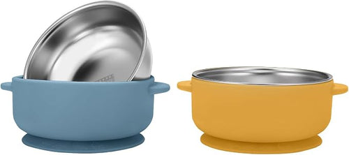 2 Pack Stainless Steel Baby Bowls by Wesketch