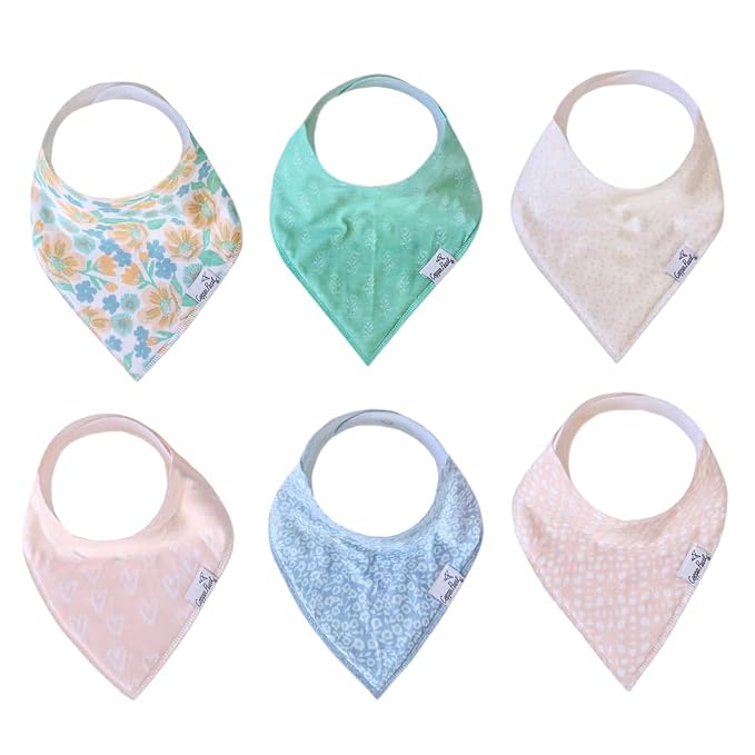 Copper Pearl 6 Pack Soft Cotton Baby Bibs by CopperPearl