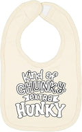 Wild Bobby Kind of Chunky Extra Hunky Humor Infant Premium Jersey Baby Bib by WildBobby