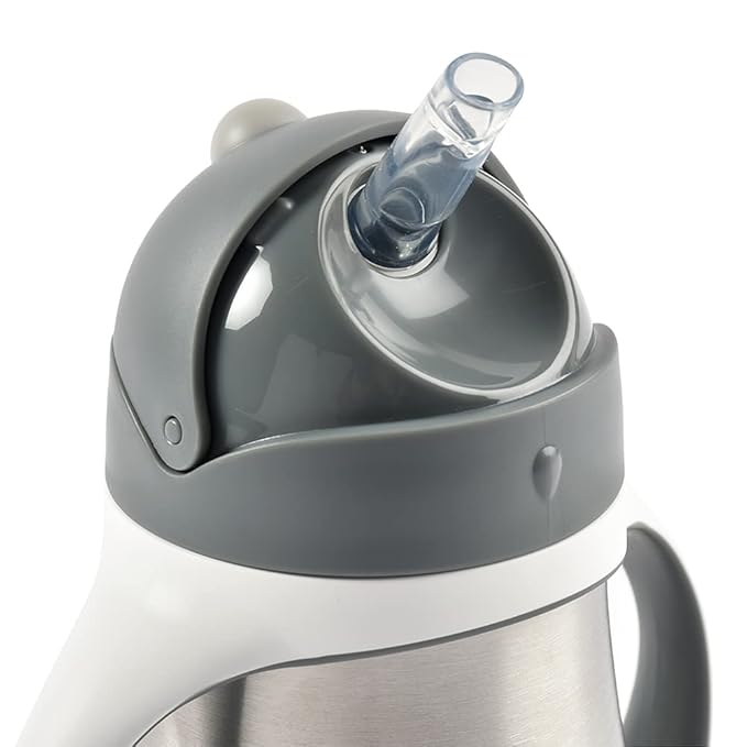 BEABA Stainless Steel Straw Sippy Cup, Insulated Toddler Cups Spill Proof - Image 3