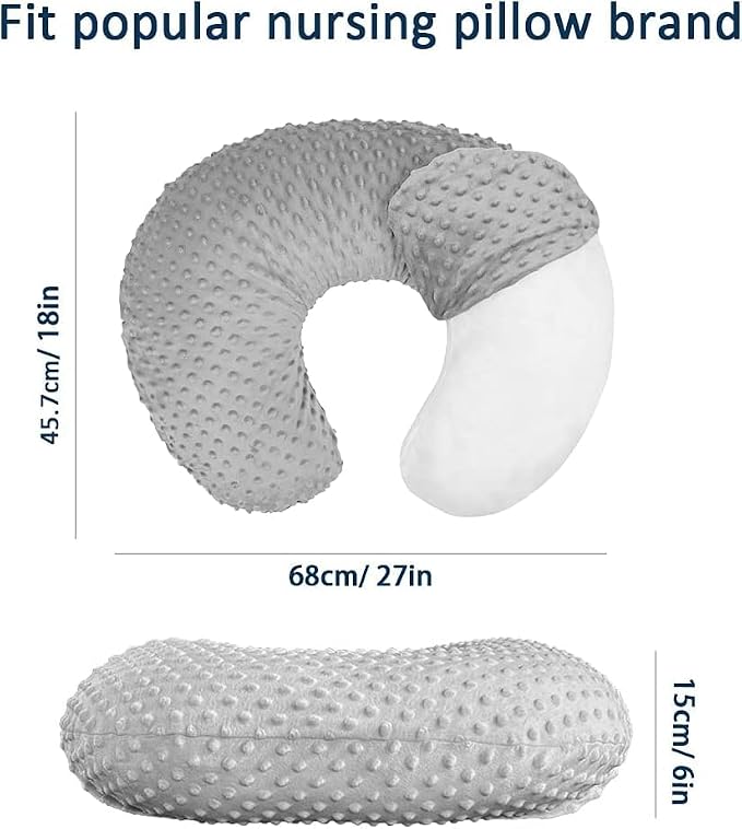 iEvolve Minky Nursing Pillow Cover Breast Feeding Pillow Cover Slipcover U Shape - Image 4