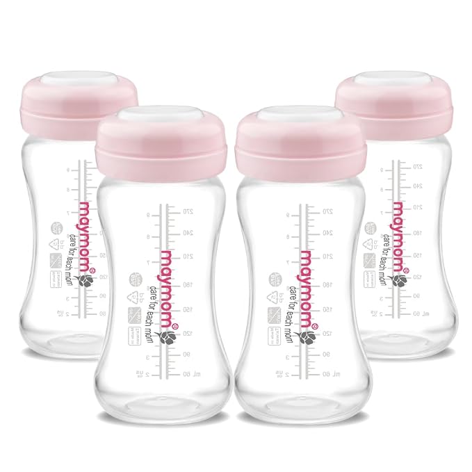 Wide Neck Breastmilk Collection n Storage Bottle 9oz; Re-markable SureSeal by Maymom