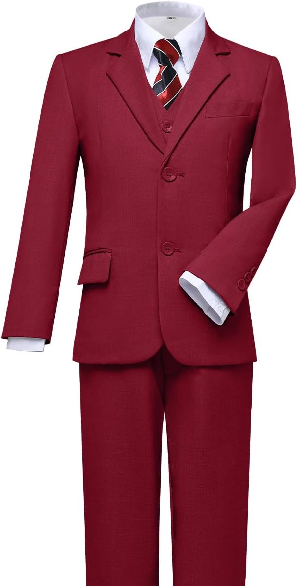 Visaccy Boys Suits Slim Fit Dress Clothes Ring Bearer Outfit - Image 5