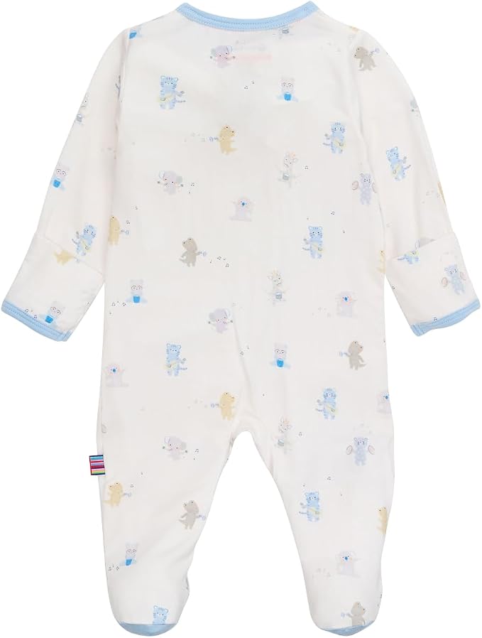 Magnetic Me Boys Modal Magnetic Baby Footie Pajamas | Silky Soft Modal Fabric | - Image 2