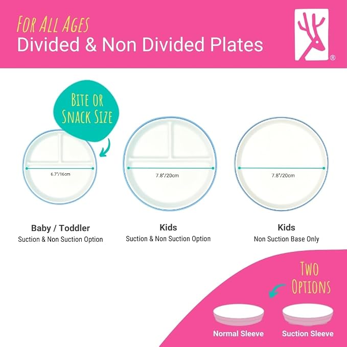 Elk and Friends Kids 6.7” Porcelain Divided Plates - Image 4