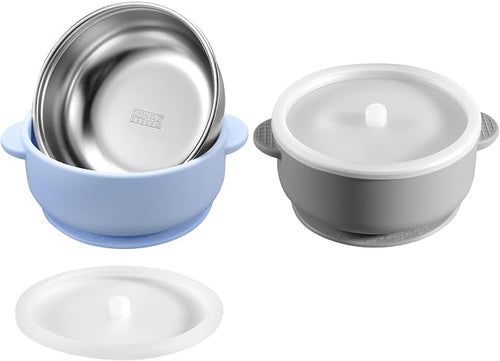 2 Pack Stainless Steel Baby Bowls by Dovesail