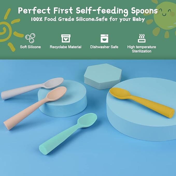 Vicloon Silicone Baby Feeding Spoons - Image 3