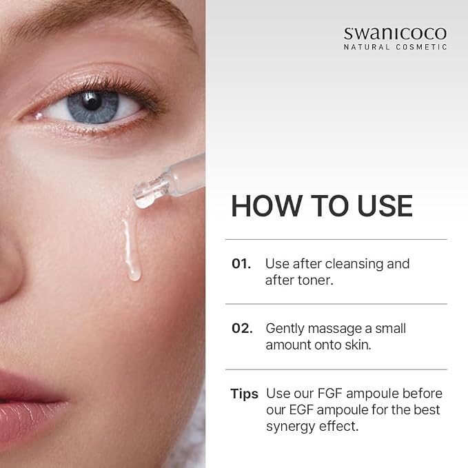 Swanicoco Pregnancy Safe Skincare FGF Pure Ampoule Serum, Firming Anti Aging - Image 9
