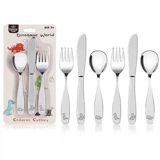 Lehoo Castle Kids Silverware Stainless Steel 6 Piece by LehooCastle