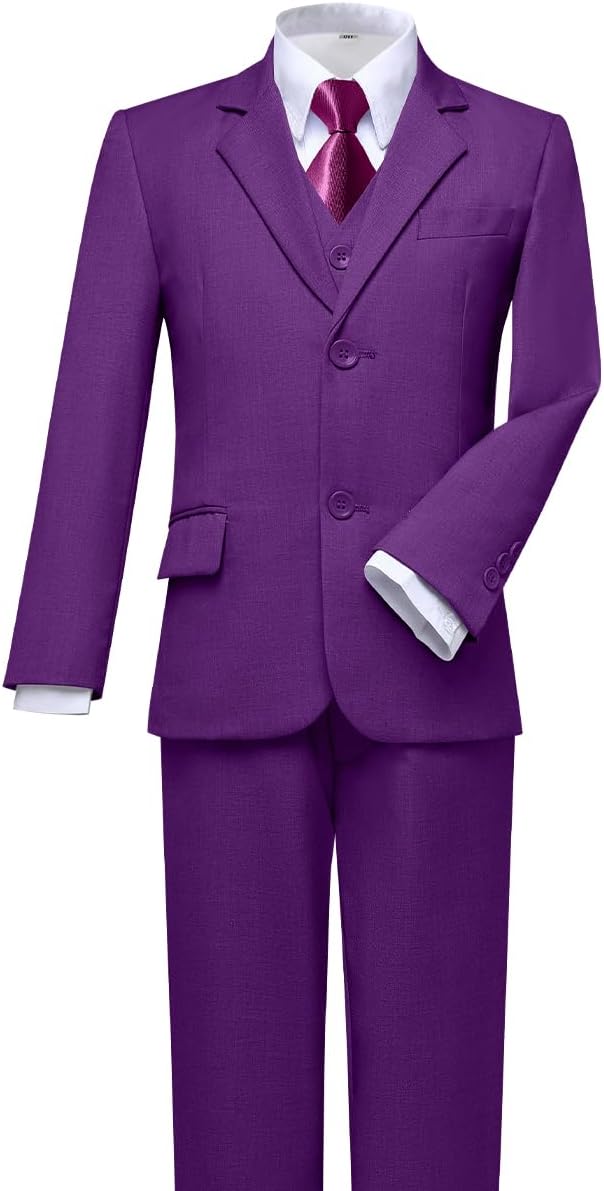 Visaccy Boys Suits Slim Fit Dress Clothes Ring Bearer Outfit - Image 5