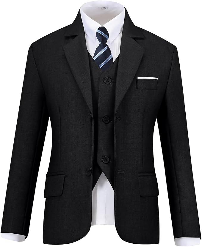 Visaccy Boys Suits Slim Fit Dress Clothes Ring Bearer Outfit - Image 3