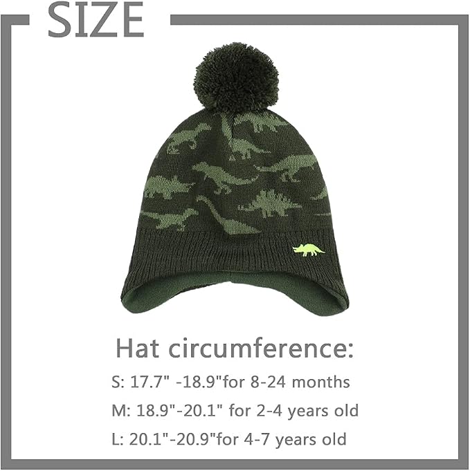 JANGANNSA Knitted Baby Hat Scarf Set Winter Warm Boys Girls Beanie Fleece - Image 6
