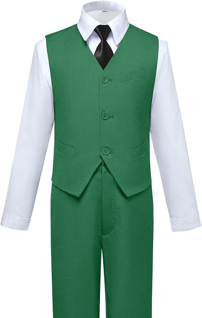 Visaccy Boys Suits Slim Fit Dress Clothes Ring Bearer Outfit - Image 5