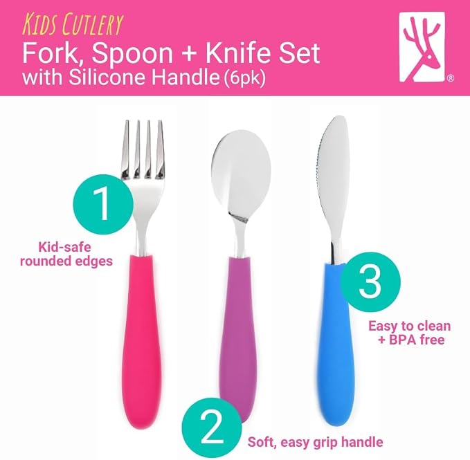 Elk and Friends Kids Silverware - Image 3
