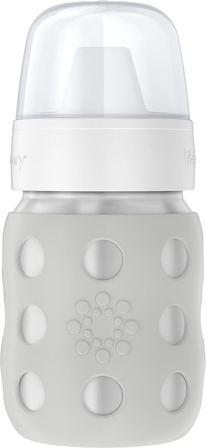 Lifefactory 8-Ounce Stainless-Steel Vacuum-Insulated Wide-Neck Baby Bottle by Lifefactory