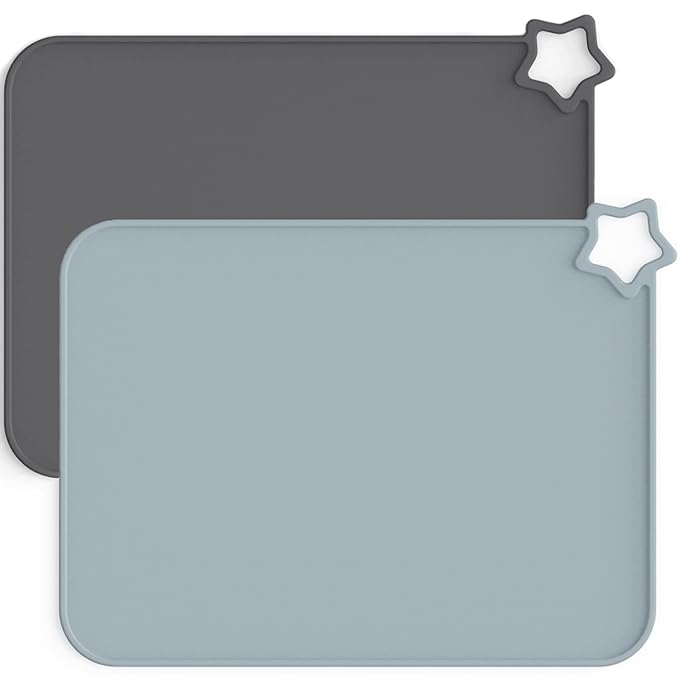 Moonkie Silicone Placemats for Baby & Kid, Stain-Proof Non-Slip Toddler Food by Moonkie