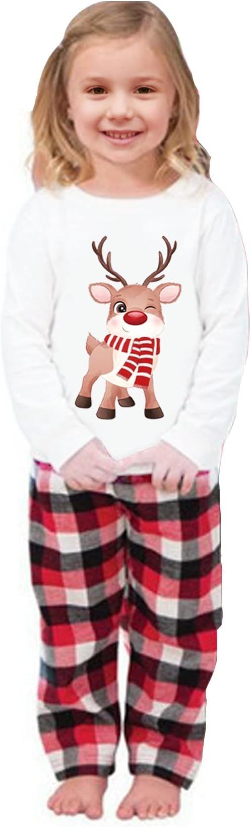 Awoscut Christmas Family Matching Pajamas Christmas Pjs Holiday Nightwear - Image 3