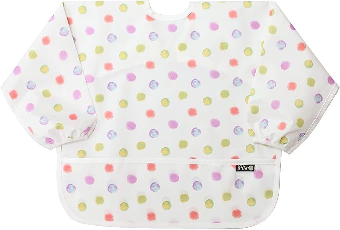 Long Sleeve Waterproof Bib for Toddlers – Feeding Smock for Baby Mealtime by Plie