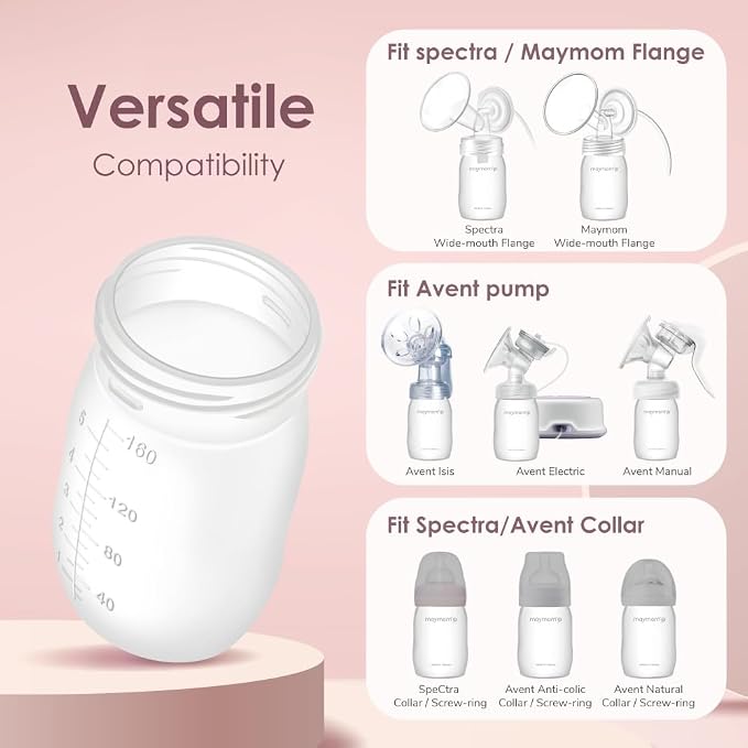 Maymom Wide Neck Breastmilk Collection n Storage Bottle 5.4 oz; Re-markable - Image 3