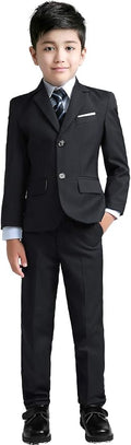 YuanLu Boys Suit for Kids Tuxedo Wedding Ring Bearer Outfit, 5 Piece Boy Slim by YuanLu