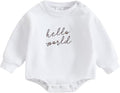 VISGOGO Newborn Infant Baby Boy Girls Oversized Romper Little Dude Sweater by VISGOGO