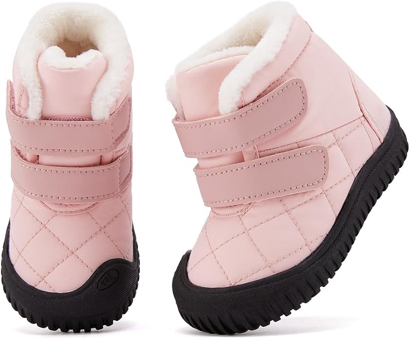 BMCiTYBM Toddler Baby Snow Boots Winter Shoes Boys Girls Cold Weather Baby Faux - Image 3