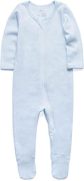 O2 BABY Baby Boys Girls Organic Cotton Zip-Front Sleeper Pajamas, Footed Sleep by O2BABY