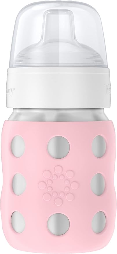 Lifefactory 8-Ounce Stainless-Steel Vacuum-Insulated Wide-Neck Baby Bottle by Lifefactory