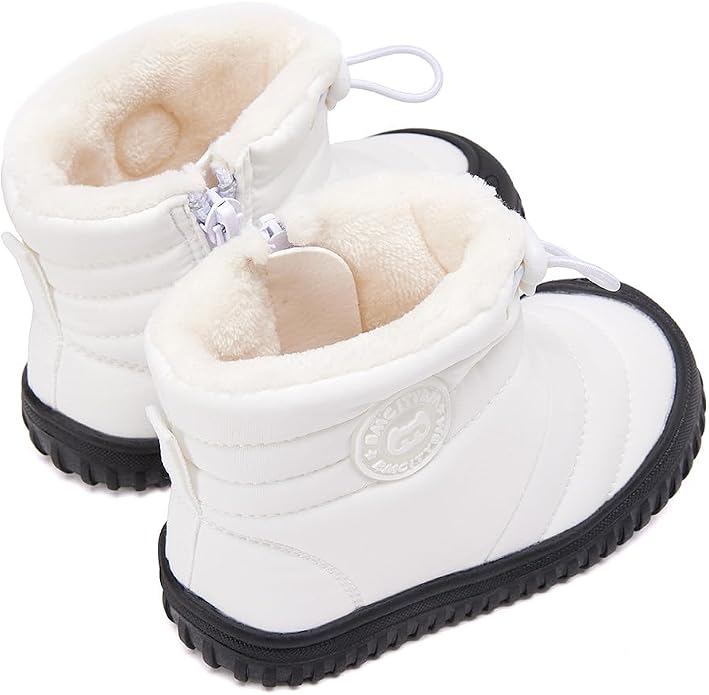 BMCiTYBM Toddler Baby Snow Boots Winter Shoes Boys Girls Cold Weather Baby Faux - Image 4