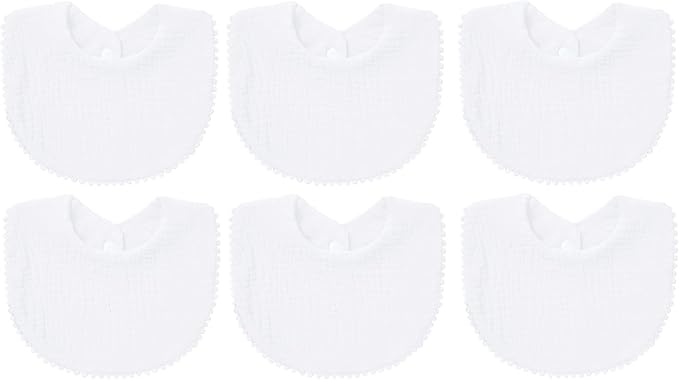 Nishine 6 PACK Muslin Baby Drooling Bibs by Nishine