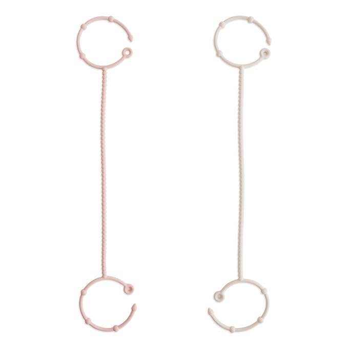 mushie Adjustable Silicone Toy Straps 2-Pack | Baby Accessories Holder by mushie