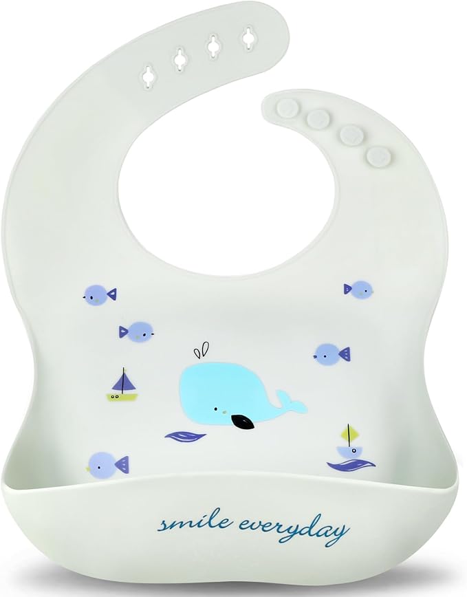 Accmor Silicone Baby Bibs, Waterproof Soft Bibs by Accmor