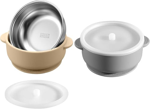 2 Pack Stainless Steel Baby Bowls by Dovesail