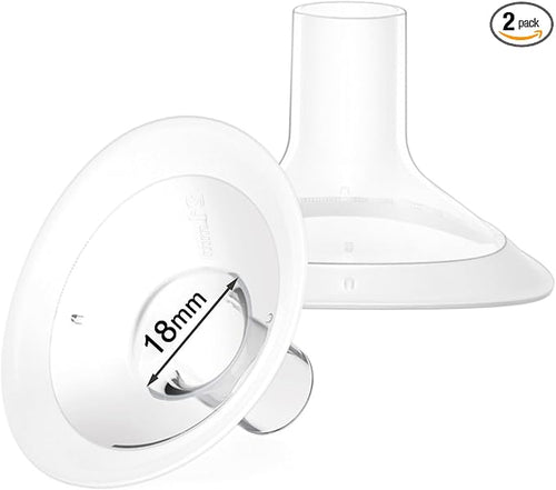 2 Count of 18mm Breast Pump Flanges Compatible by Mompmuir