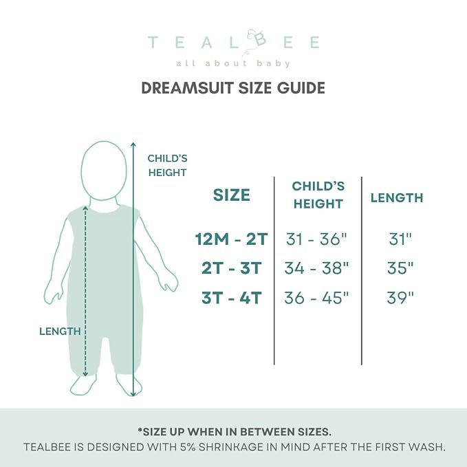 Tealbee Dreamsuit Toddler Sleep Sack - Image 12