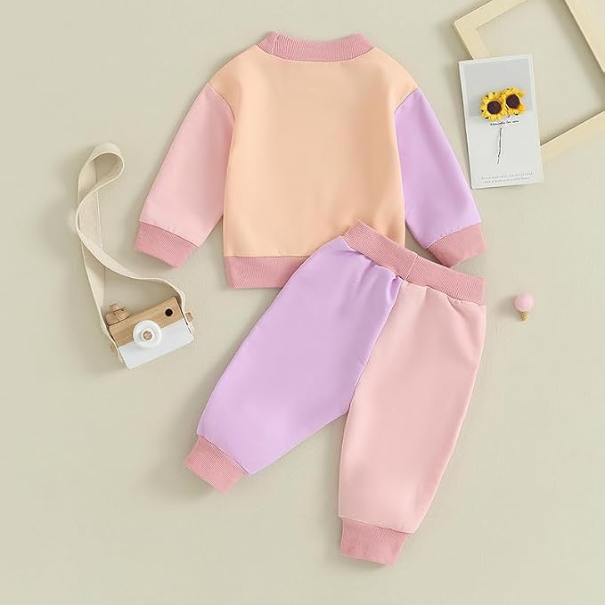 Fernvia Toddler Baby Girl Clothes 3 6 9 12 18 24 Months Fall Outfits Solid Long - Image 6