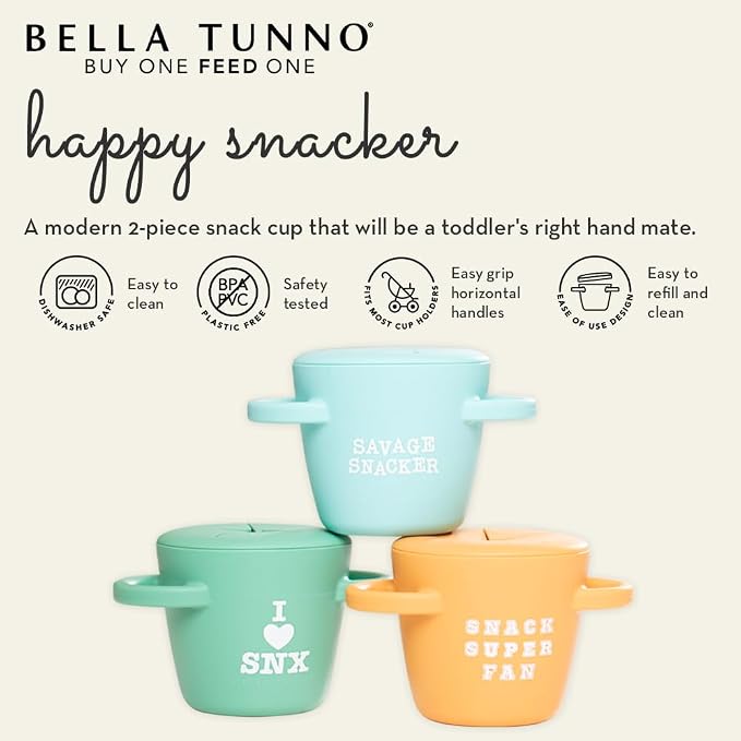 Snack Cups for Toddlers by Bella Tunno, Silicone Spill Proof Food Container - Image 2