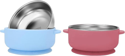 2 Pack Stainless Steel Baby Bowls by Wesketch